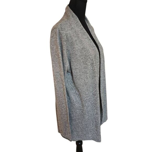 NWOT Neiman Marcus Womens Silk Cashmere Blend Open Front Cardigan Gray Sz Medium - Picture 4 of 11
